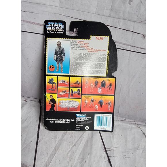 kenner Star Wars Power Of The Force Han Solo In Hoth Gear Action Figure New READ - Picture 5 of 6